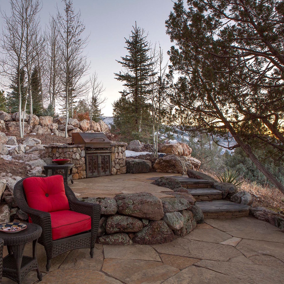 Durango Colorado Rustic Patio Albuquerque by Kaibab Landscaping