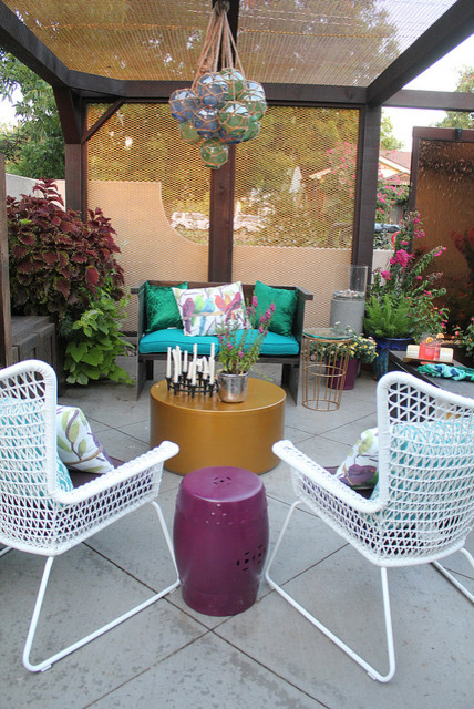 Inspiration for an eclectic patio remodel in Other