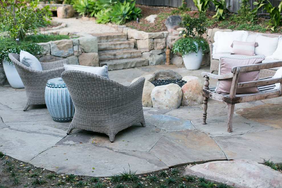 Inspiration for an eclectic patio remodel in Santa Barbara