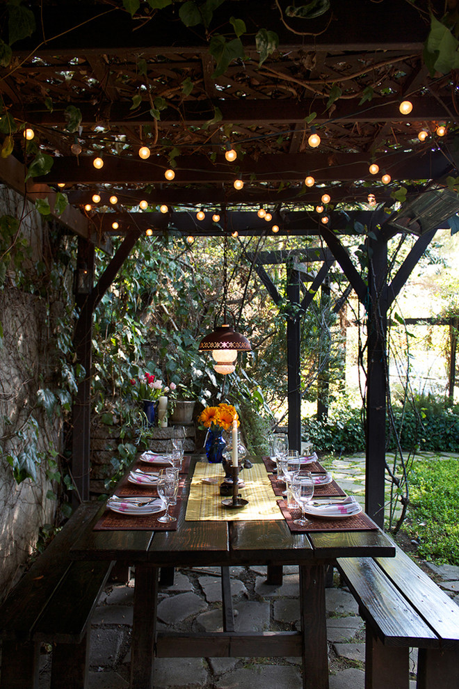 Photo of a bohemian patio in Los Angeles.