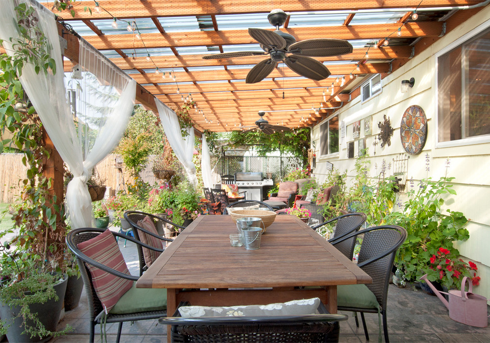 Design ideas for an eclectic patio in Portland.