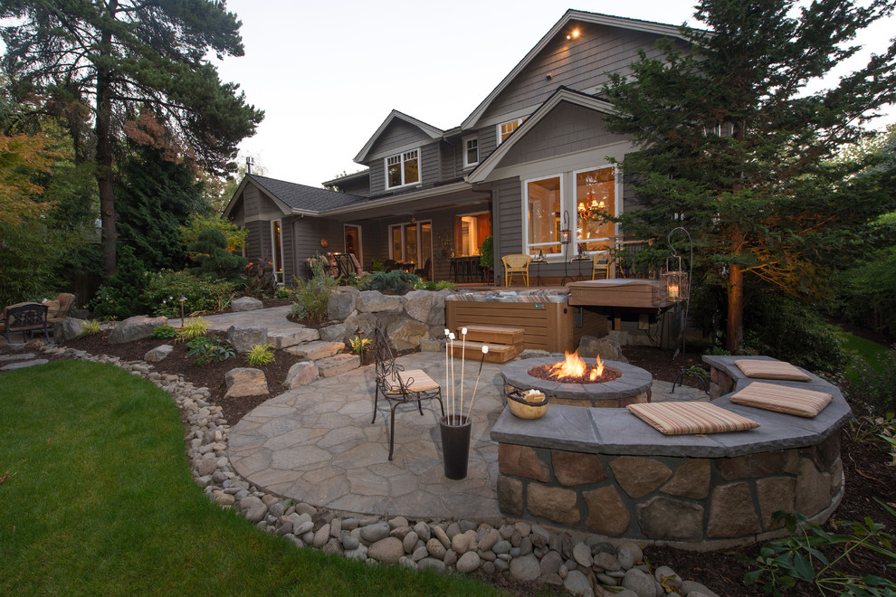 Aménagement d'une terrasse classique.