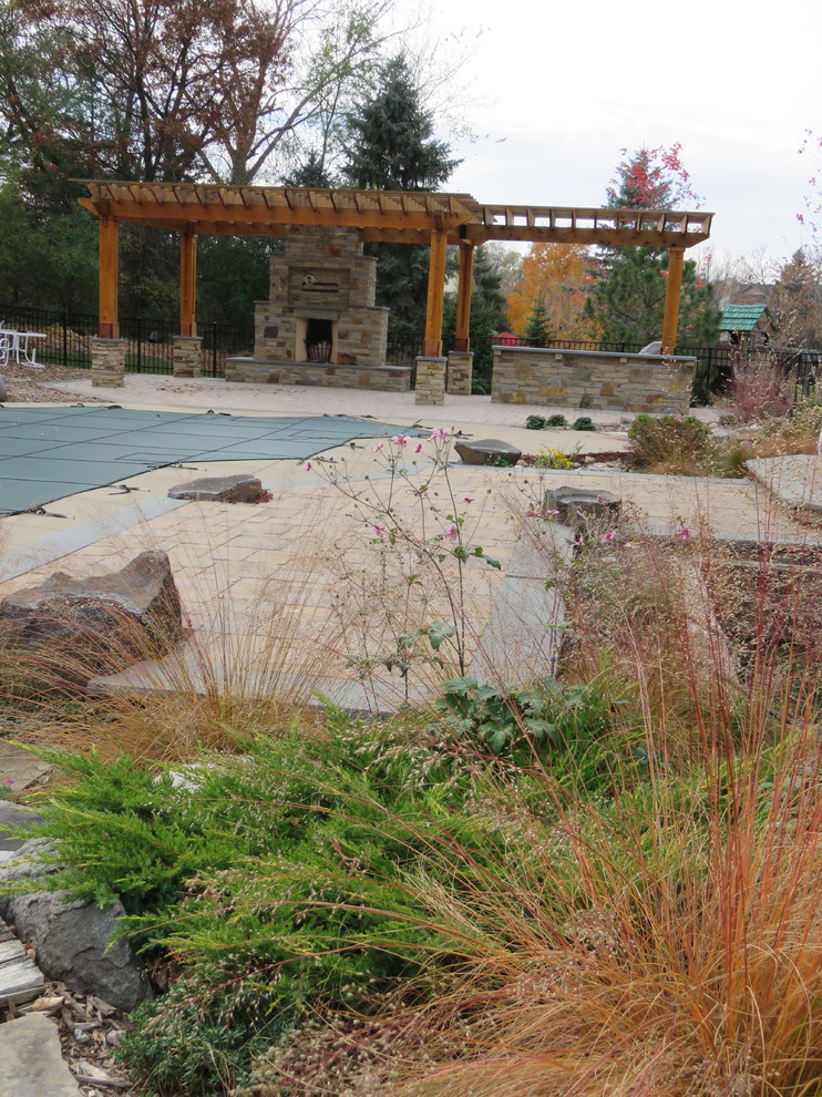 Eden Prairie Kitchen and Fireplace Transitional Patio Minneapolis