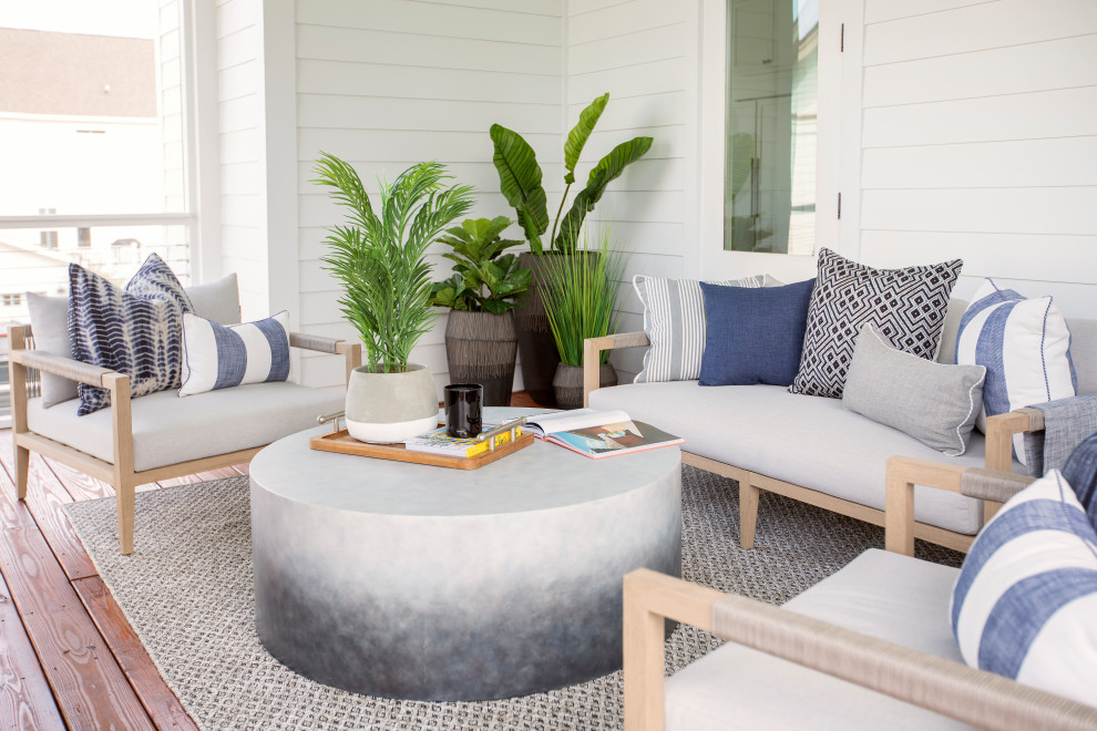 Elevated, Modern Coastal Beach Style Patio Charleston by Translations Design Studio, LLC