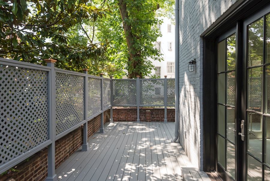 Inspiration for a medium sized traditional back patio in DC Metro with decking and no cover.