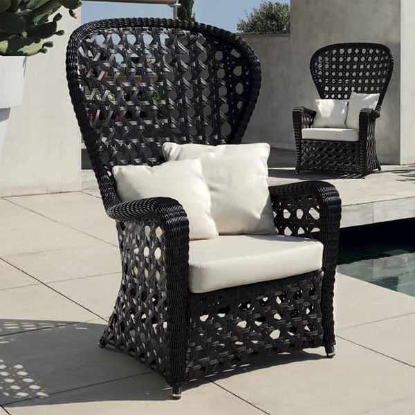 Emmanuel Wicker Outdoor Chair Modern, Chicago Wicker Outdoor Furniture