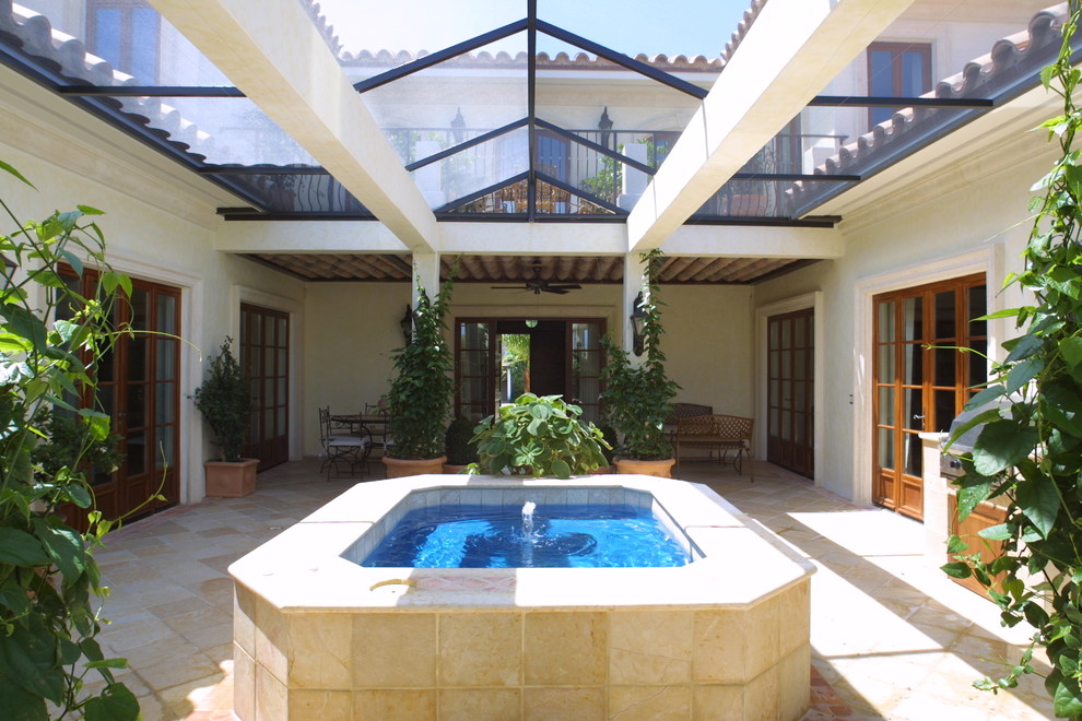 Enclosed Courtyard Mediterranean Patio Miami by Isabelle Formigé Maison Houzz