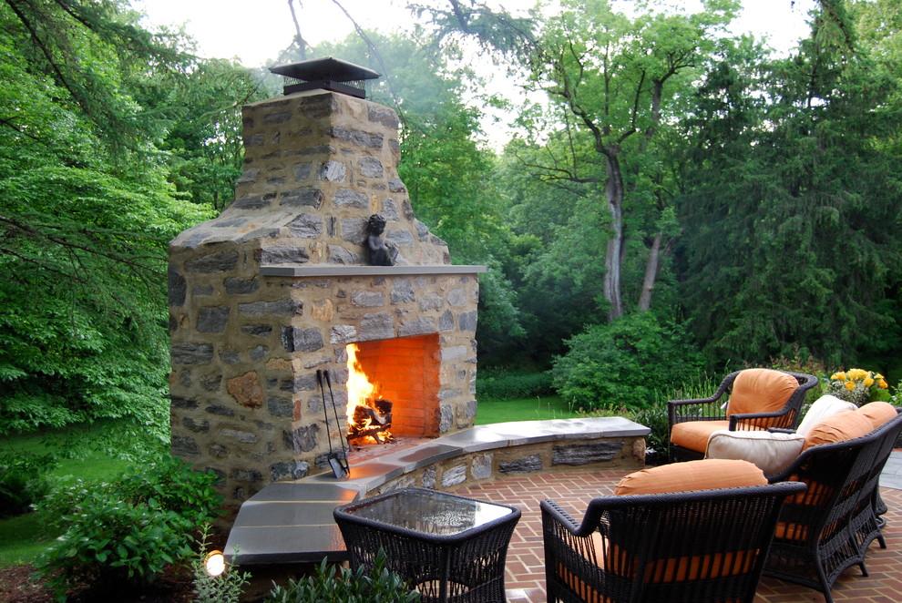 Entry Design & Back Patio Space Traditional Patio Philadelphia