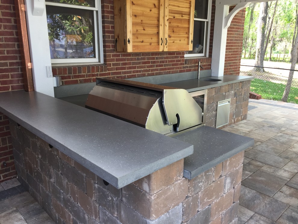 Exposed Aggregate Counter Tops Rustic Patio Jacksonville by