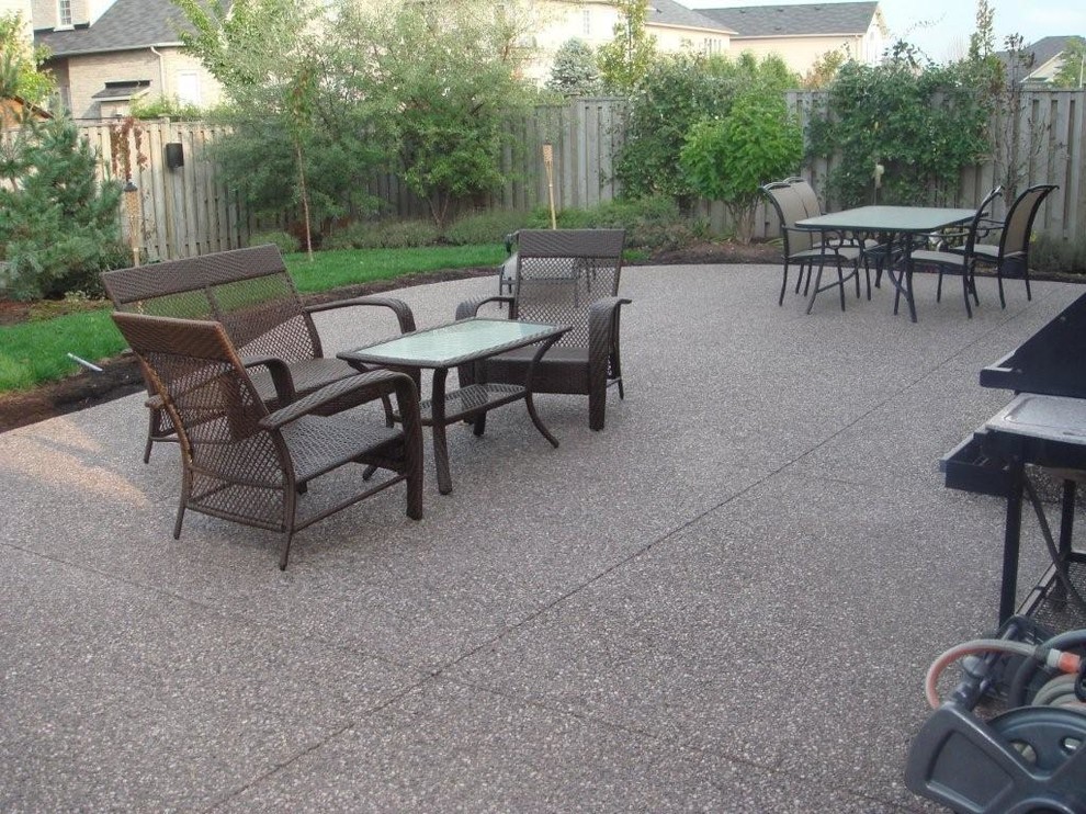 Exposed Pebble Wash Finishes Patio Toronto By Patterned Concrete Ontario Inc Houzz