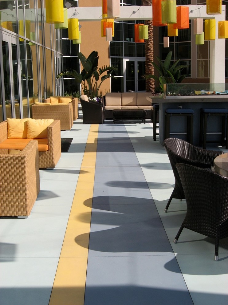 EXTERIOR STAINING Contemporary Patio Los Angeles by LA Concrete Works Houzz