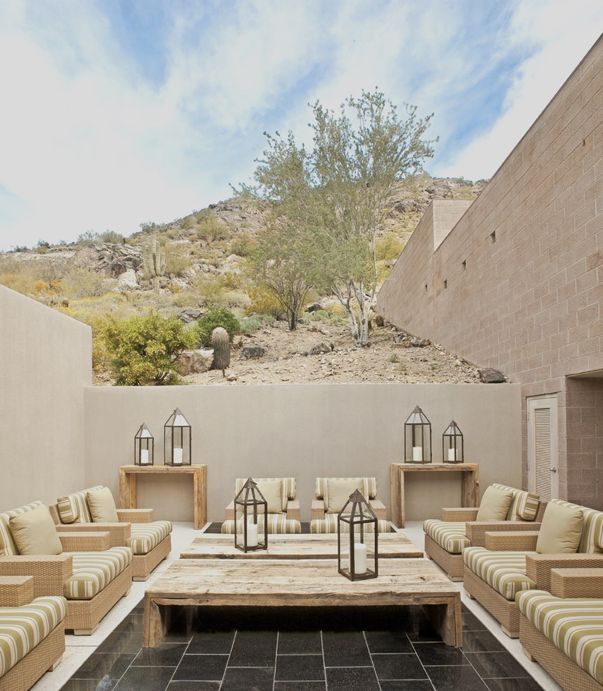 Patio - southwestern courtyard patio idea in Phoenix