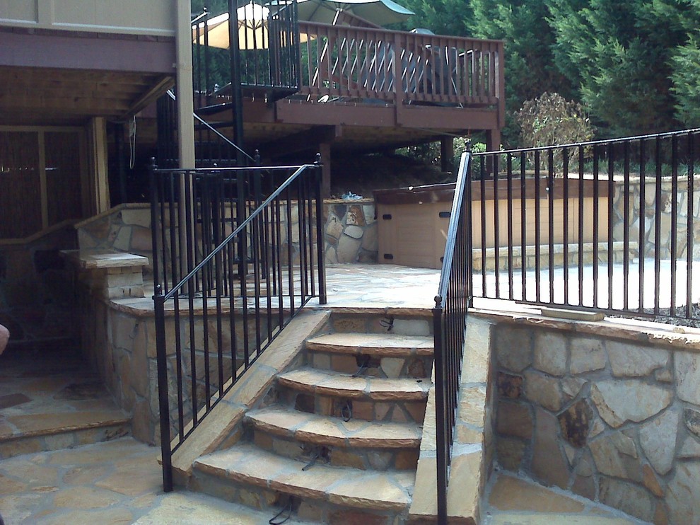 Exterior Wrought Iron Handrail / Railing - Mediterranean - Patio ...