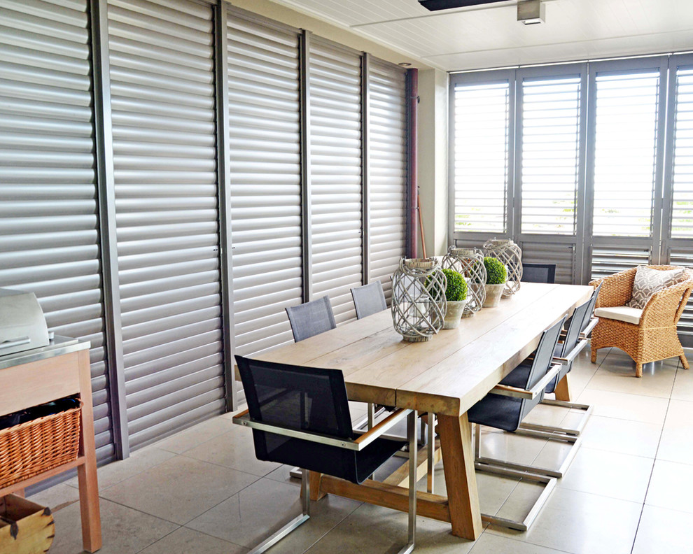 External Aluminium Louvres &amp; Shutters Modern Patio