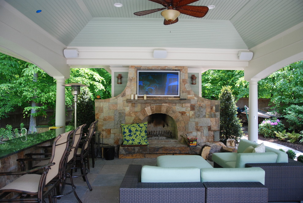 Fairfax Station Backyard Design with Pool Traditional Patio DC