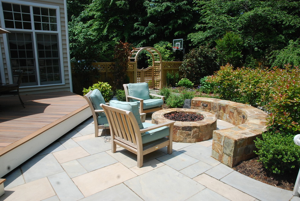 Fairfax Station Backyard Design with Pool Traditional Patio DC