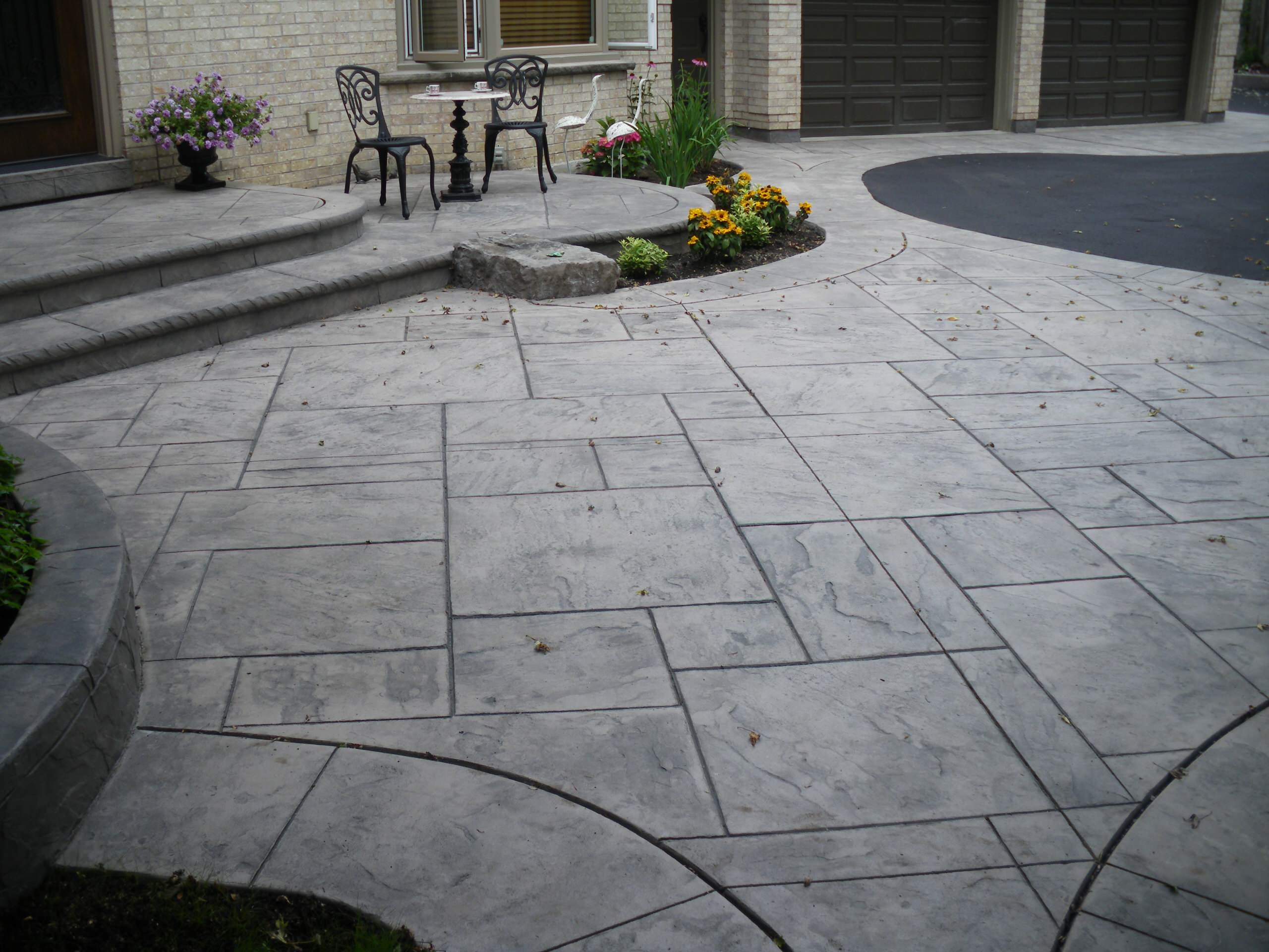 75 Beautiful Front Yard Stamped Concrete Patio Pictures Ideas January 2022 Houzz