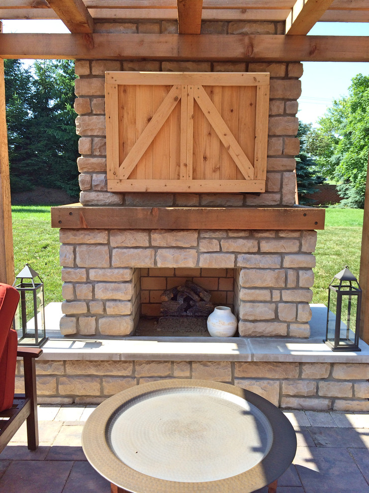 Outdoor Fireplace And Tv