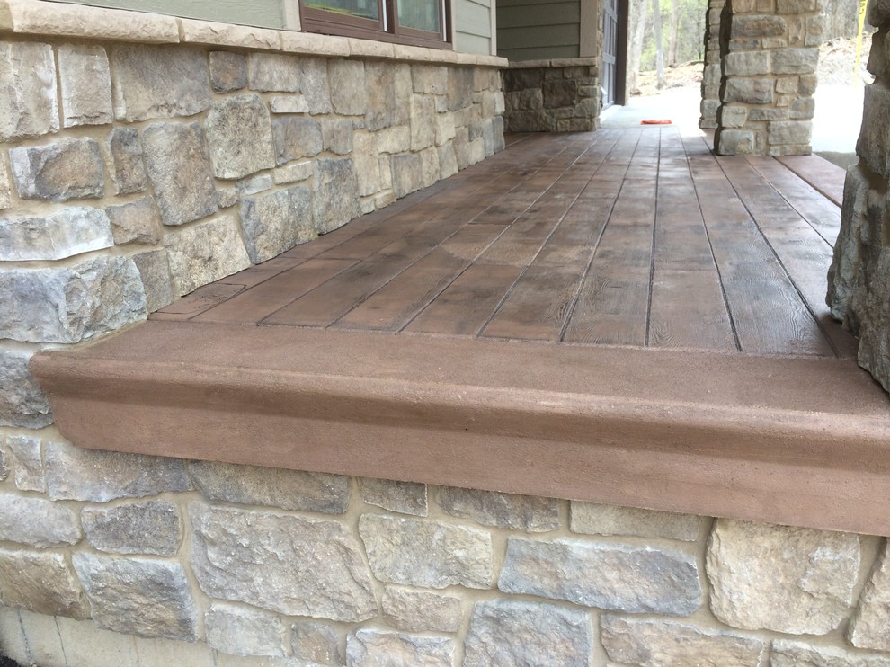 Faux Wood Concrete Patio Traditional Patio Cedar Rapids by