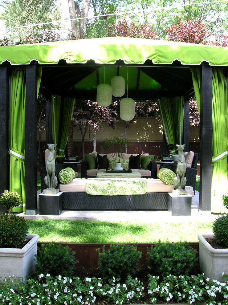 Inspiration for a timeless patio remodel in Salt Lake City with a gazebo