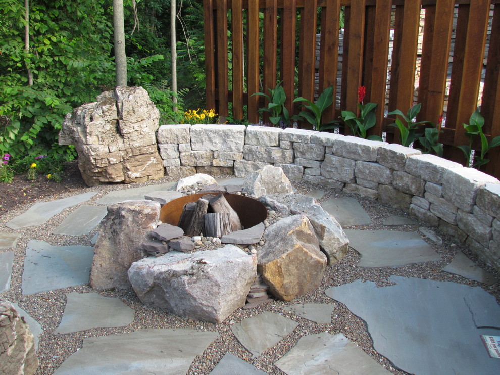 Example of a mid-sized classic backyard patio design in Other