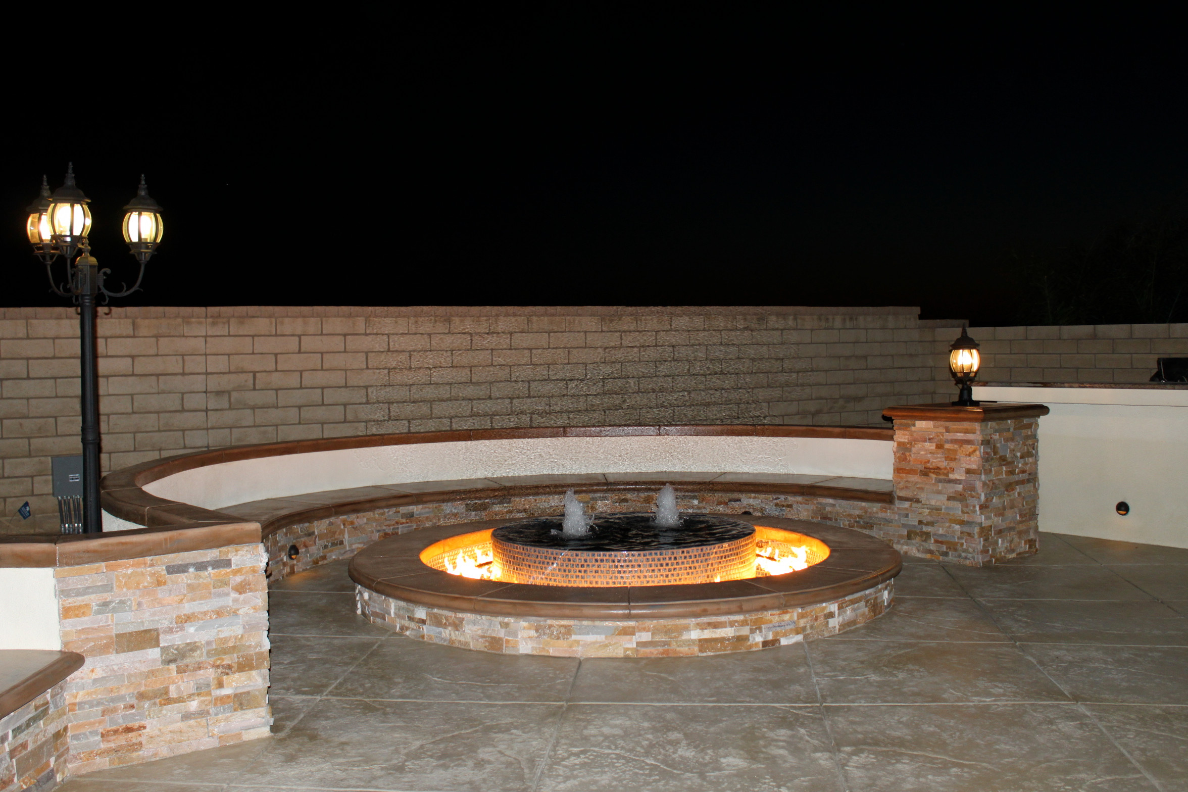 Fire And Water Fountains Houzz, Fire Pit Fountain Combination