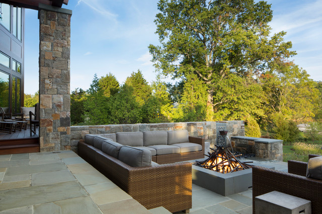 Fire Pit With Cozy Sunken Seating Area, Sunken Fire Pit Area