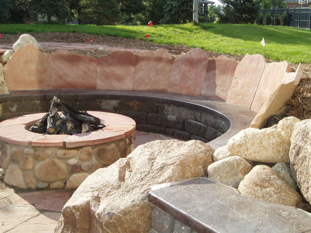 Firepit Seating Traditional Patio Omaha by Sun Valley