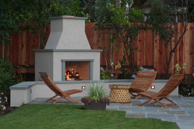 Fireplace Traditional Patio San Francisco By Terra Ferma Landscapes Houzz Au