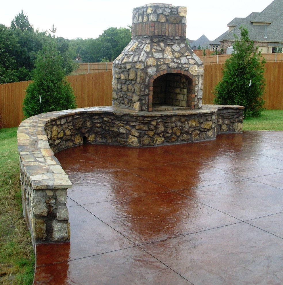Fireplaces & Fire Pit Portfolio Rústico Patio Oklahoma City de