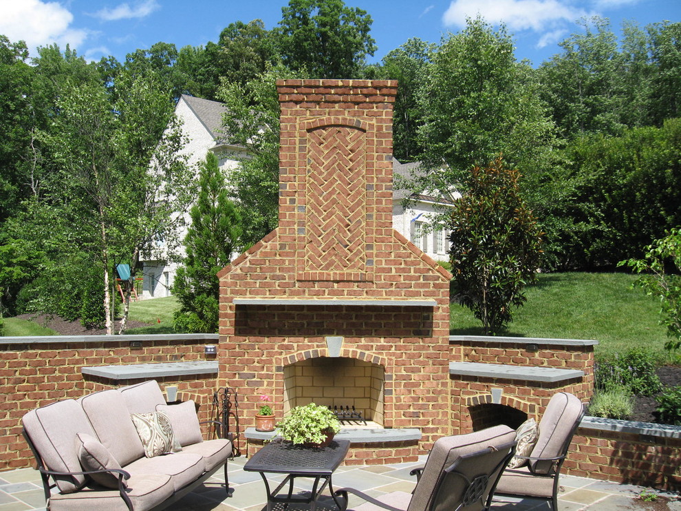 Fireplaces and Outdoor Kitchens Transitional Patio Richmond by The Landscape Department