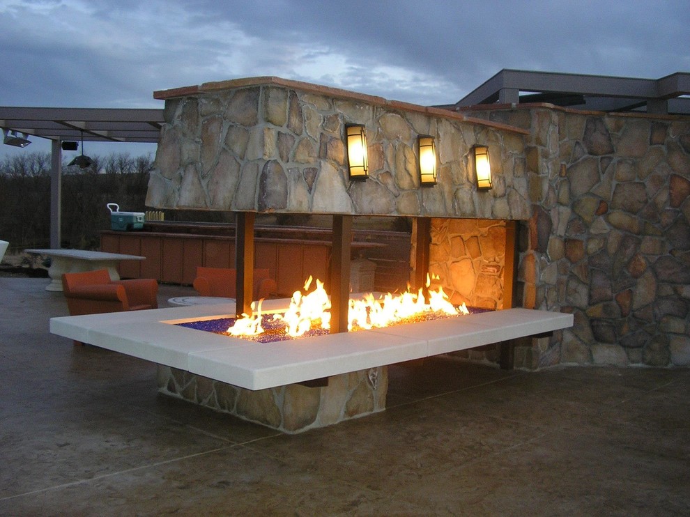 Fireplaces Traditional Patio Omaha by Claxton Fireplace Center