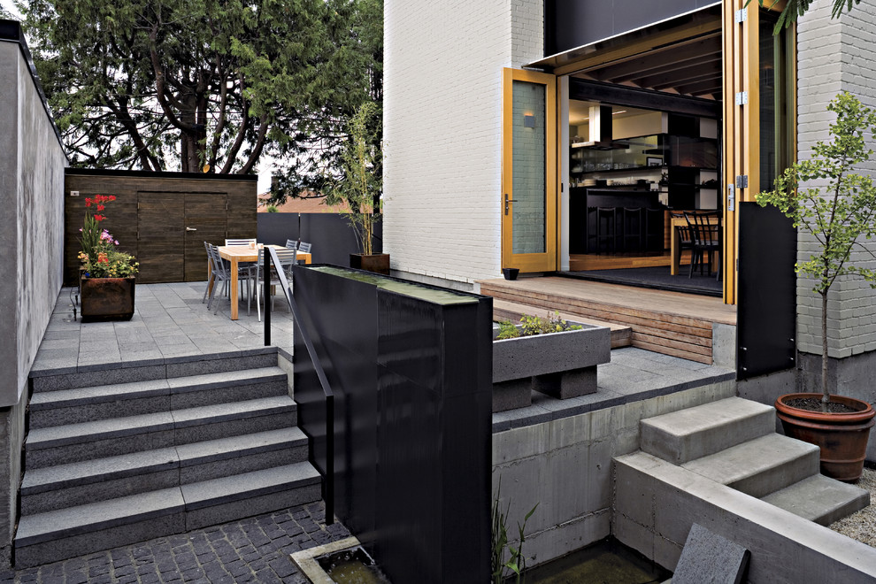 Идея дизайна: двор на внутреннем дворе в современном стиле