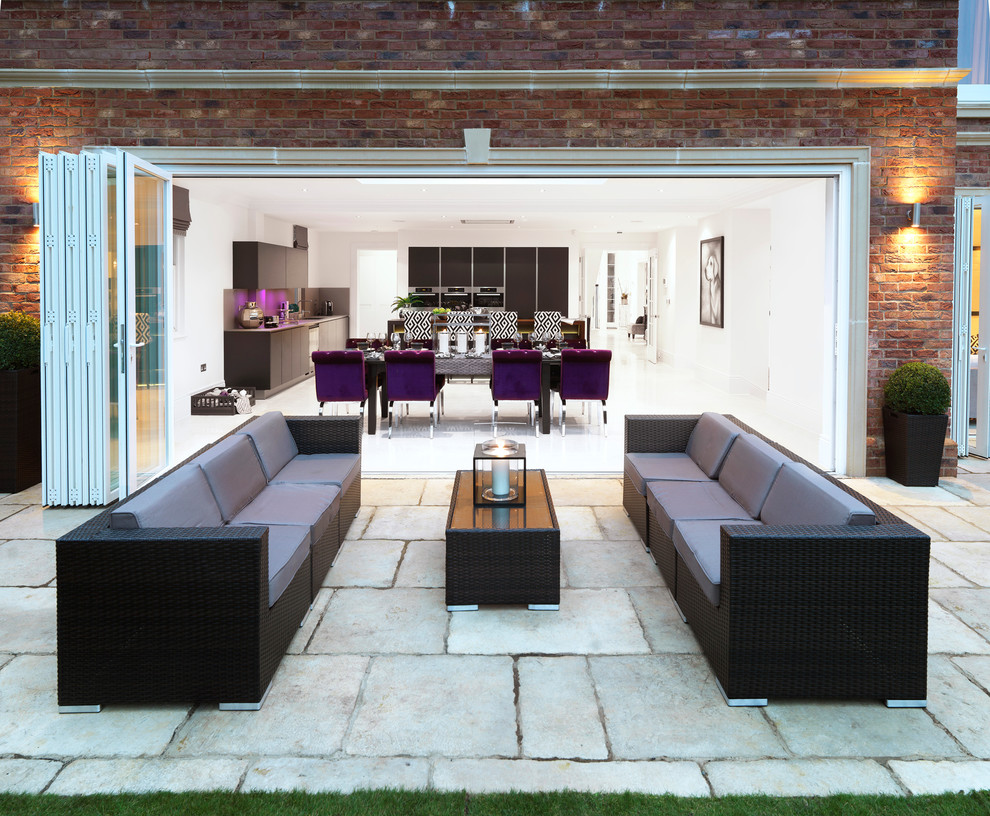 Design ideas for a contemporary patio in Hampshire with no cover.