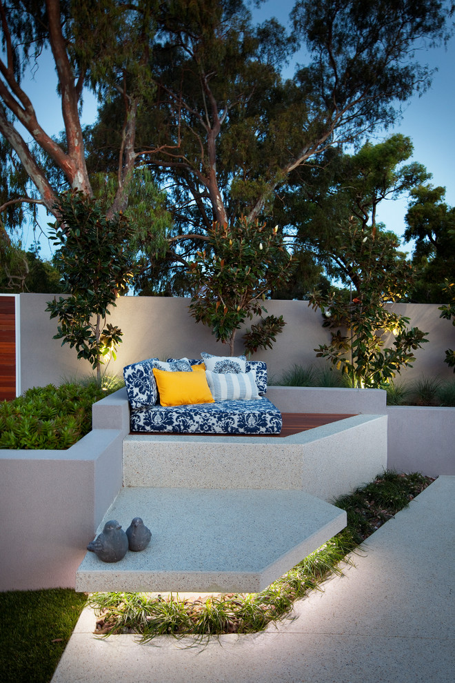 Inspiration for a mid-sized contemporary patio remodel in Perth with no cover