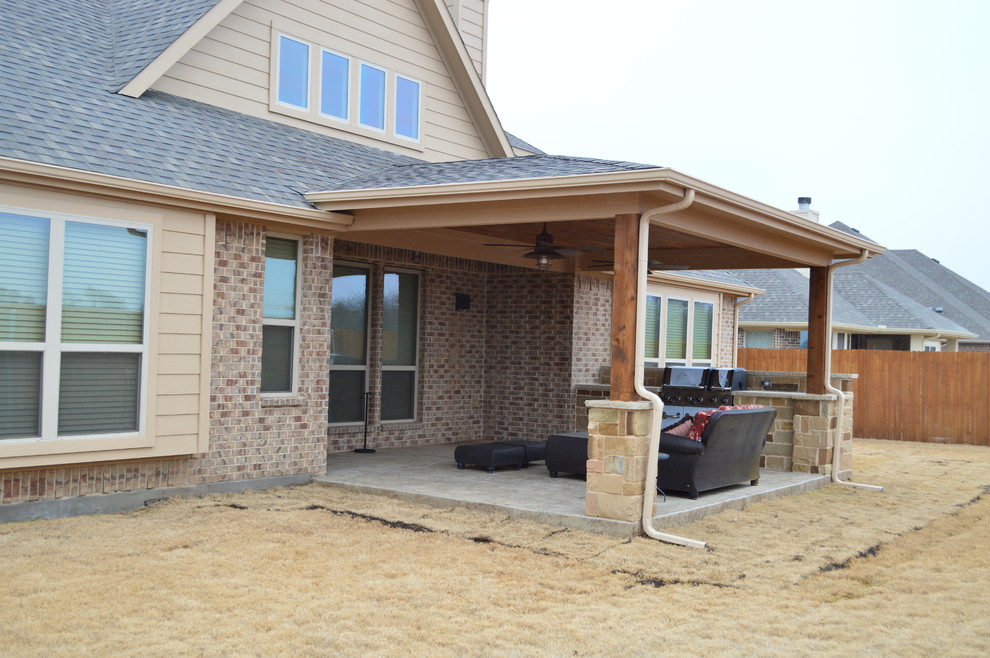 Forney, TX, Custom Covered Patio - Rustic - Patio - Dallas - by
