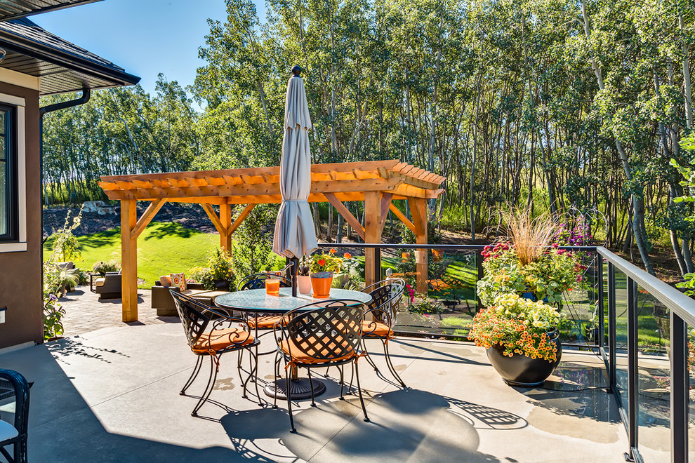French Country Bungalow Craftsman Patio Calgary by Trickle