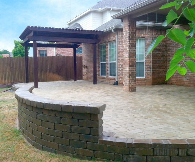 Frisco Paver Patio and Pergola in Frisco, TX Contemporary Patio