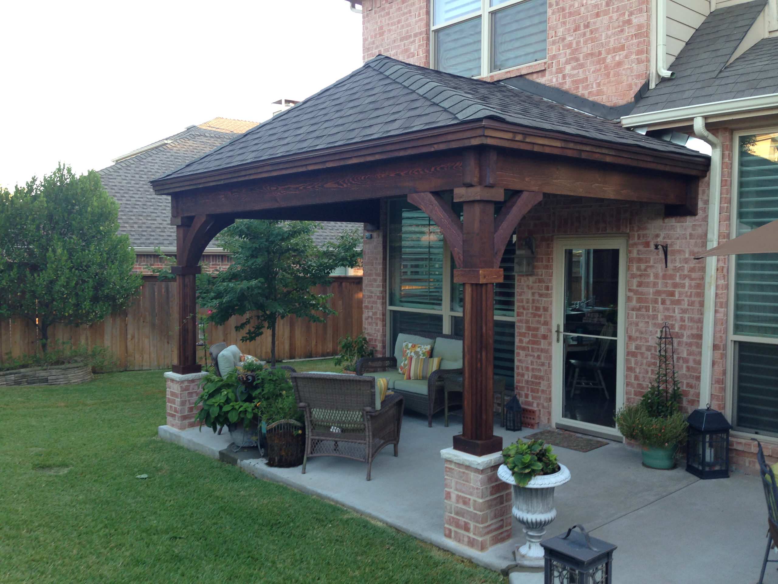 hip roof patio