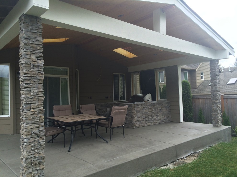 Gable Style Roof Modern Patio Seattle by USI Custom Outdoor