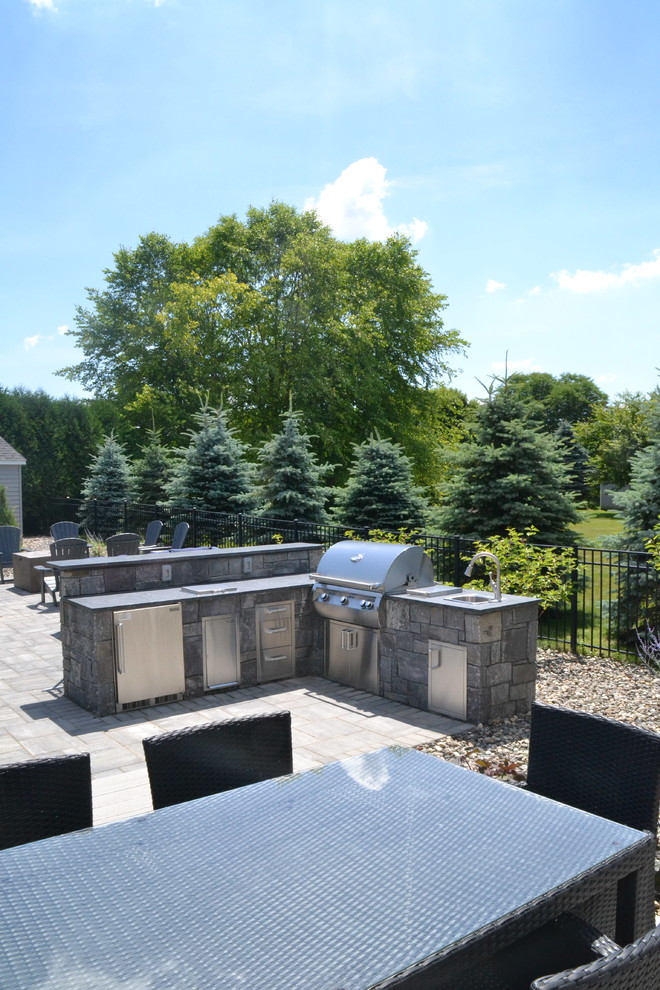 Glenmont Outdoor Kitchen & Patio Contemporary Patio New York by