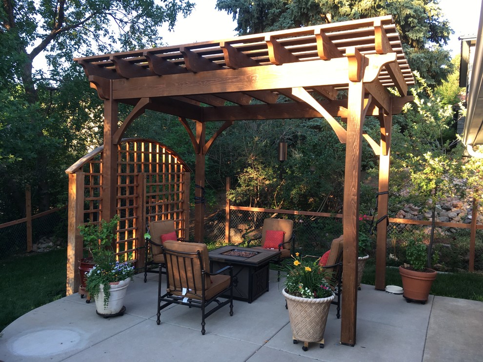Golden pergola Traditional Patio Denver by Titan Dovetail
