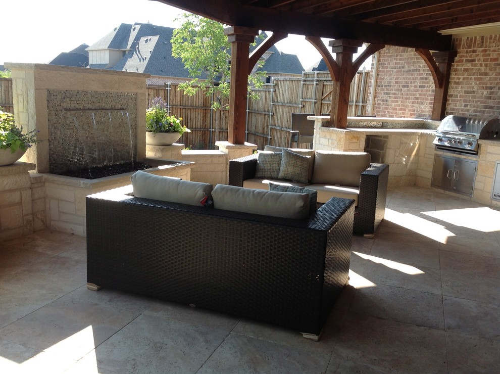 Golden Sienna 24x24 Tumbled Pavers Patio Area Traditional Patio