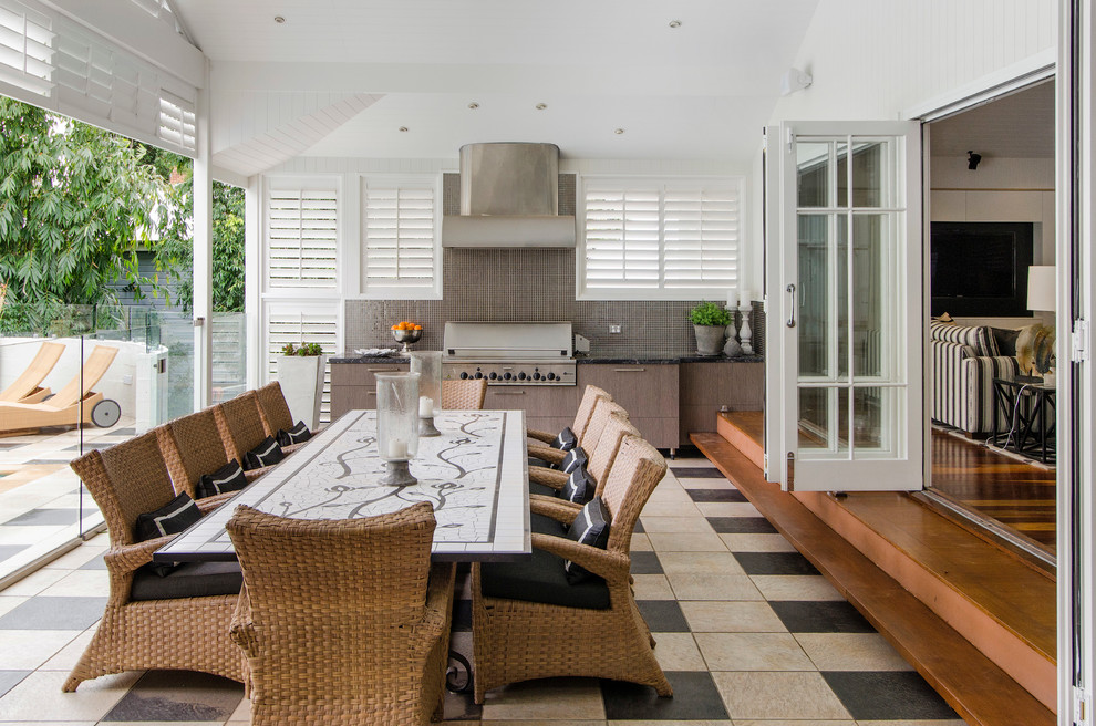 Grand Queenslander Beach Style Patio Brisbane by Highgate House