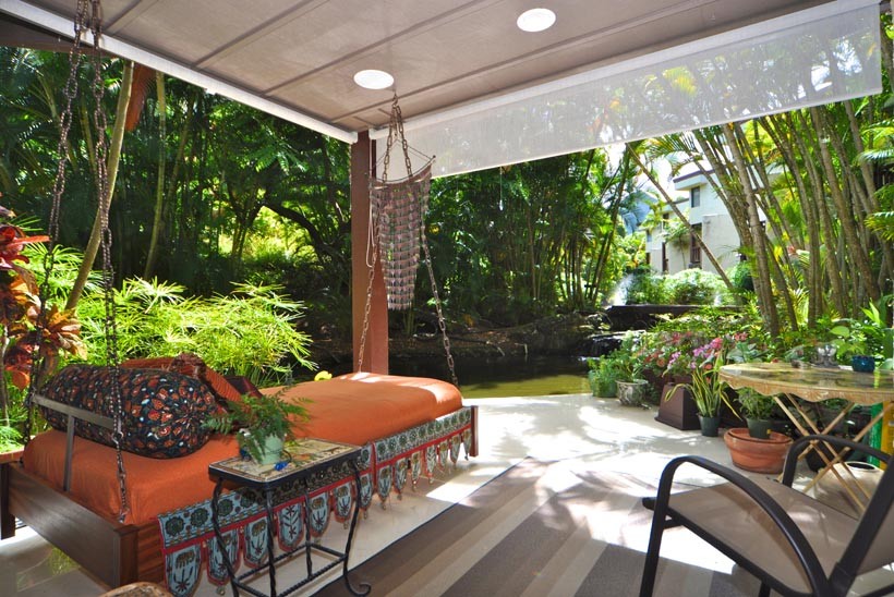 Patio - eclectic patio idea in Hawaii