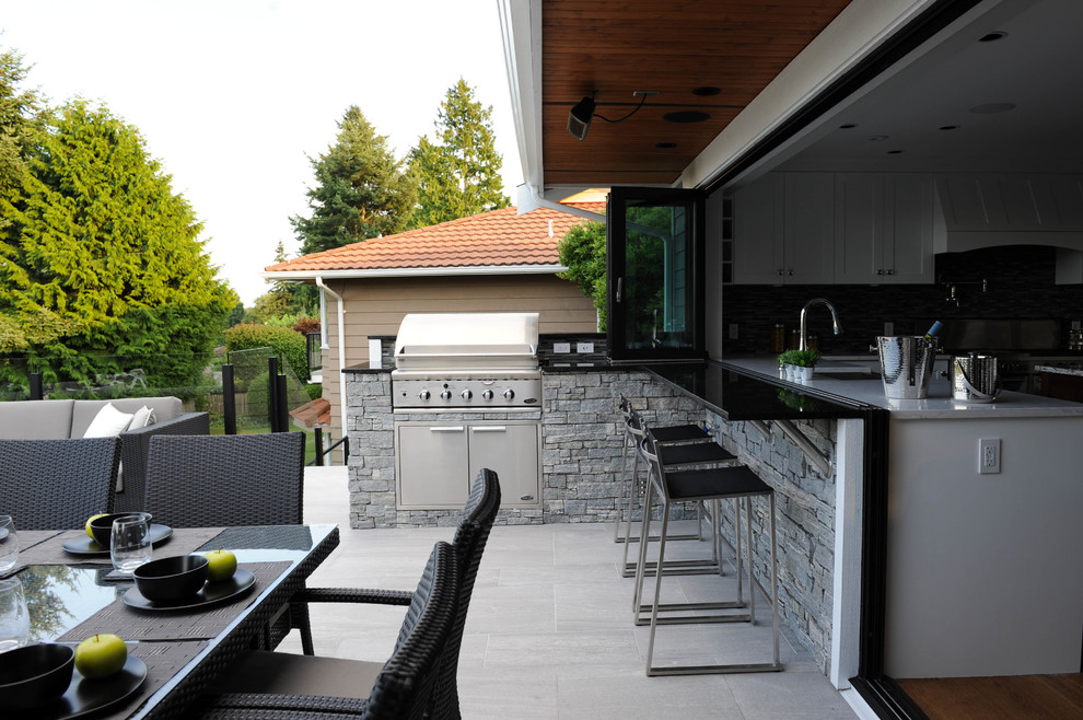 Traditional patio in Vancouver.