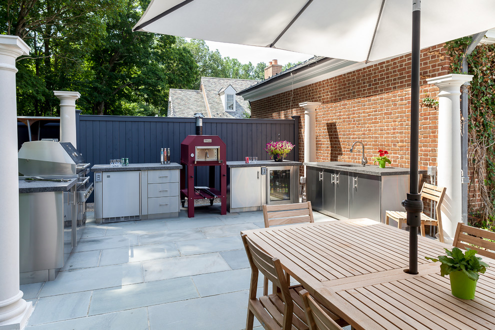Greenwich Outdoor Kitchen Traditional Patio New York by Rock