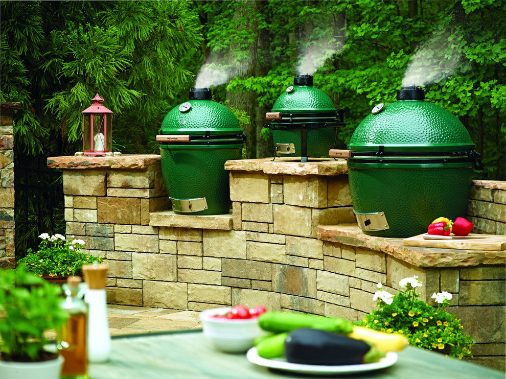 Design ideas for a world-inspired patio in Other with an outdoor kitchen.