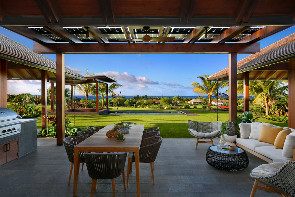 Hales At Kainani Tropical Patio Hawaii by Stephen Green