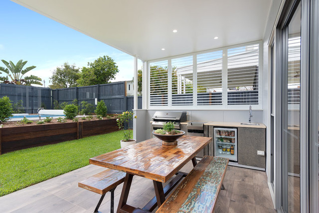 Hampton style home design - Traditional - Patio - Brisbane - by H4 ...